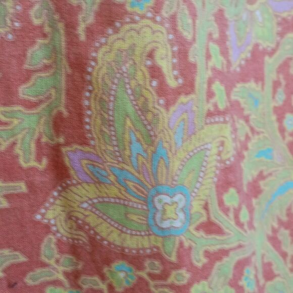 Lauren Ralph Lauren Coral Paisley Womens Long Sleeve Button Down Shirt sz S - Picture 8 of 8